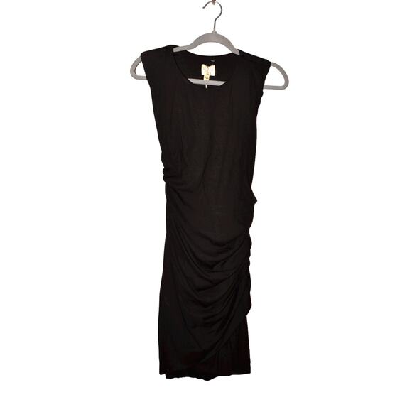 TORN BY RONNY KOBO NEW $228 Sleeveless Ribbed‎ Knit Ruched Bodycon Dress Small - Picture 1 of 3